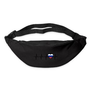 Russia Heartbeat Gift for Russians - Bum bag - black - Front