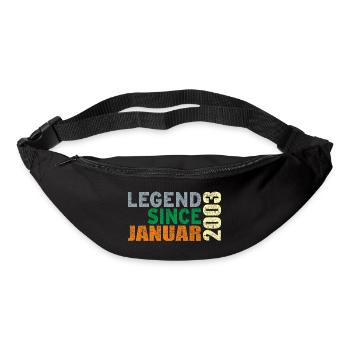Geburtstag Legende since Januar 2003 geboren - Gürteltasche - Schwarz - Vorne