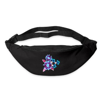 Hypnotic flowers - Neon flowers - Bum bag - black - Front