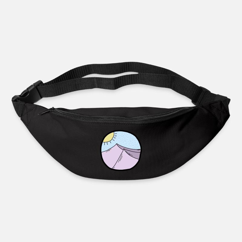 circle hills - Gürteltasche - Schwarz