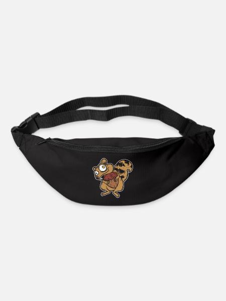 Super lustiges Eichhörnchen - lustiges Tier - Gürteltasche - Schwarz