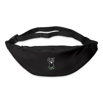 Danse d'ours Encouragé l'idée de cadeau - Sac banane - noir - Devant