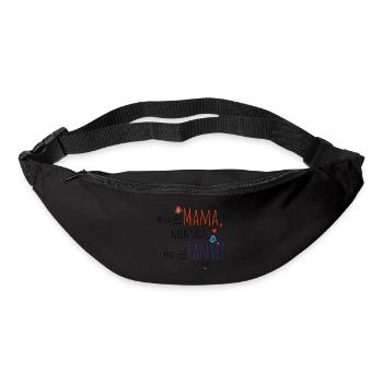 Si la maman dit non, je demande à la tante! - Sac banane - noir - Devant