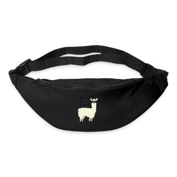 No Problama Lama Lustiger Spruch Alpaka Geschenk - Gürteltasche - Schwarz - Vorne