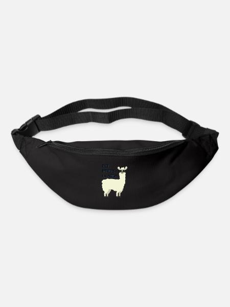 No Problama Lama Funny Saying Alpaca Gift - Bum bag - black