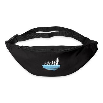 Pinguine Pinguin Pinguinfamilie Geschenk - Gürteltasche - Schwarz - Vorne