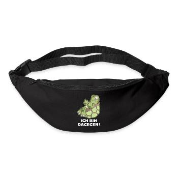 Schildkröte Mittelfinger ICH BIN DAGEGEN - Gürteltasche - Schwarz - Vorne