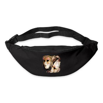 Venice's carnival masks, beautiful and mysterious - Bum bag - black - Front