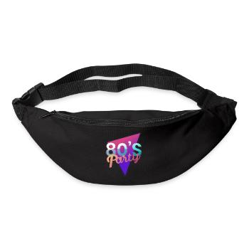 80s party gift neon retro vintage cult - Bum bag - black - Front