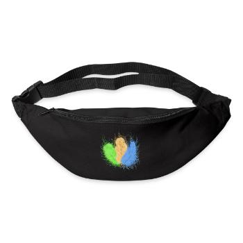 Federn, bunt gemischt - Gürteltasche - Schwarz - Vorne