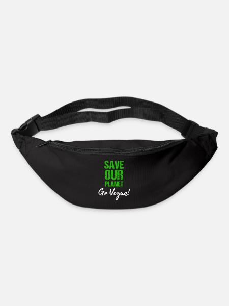 Vegan TShirt Vegan Vegan Environmental Gift - Bum bag - black