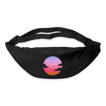 Sunset evening clouds gift sun summer - Bum bag - black - Front