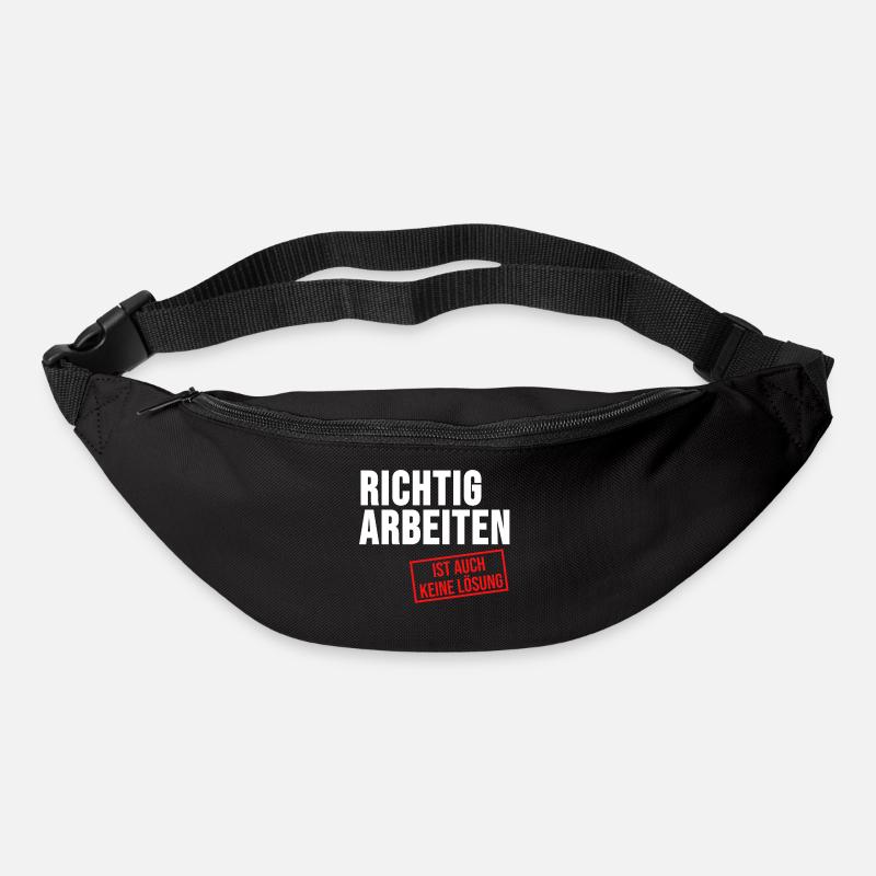 Arbeitslos Shirt Hartz 4 Arbeitslosigkeit Geschenk - Gürteltasche - Schwarz