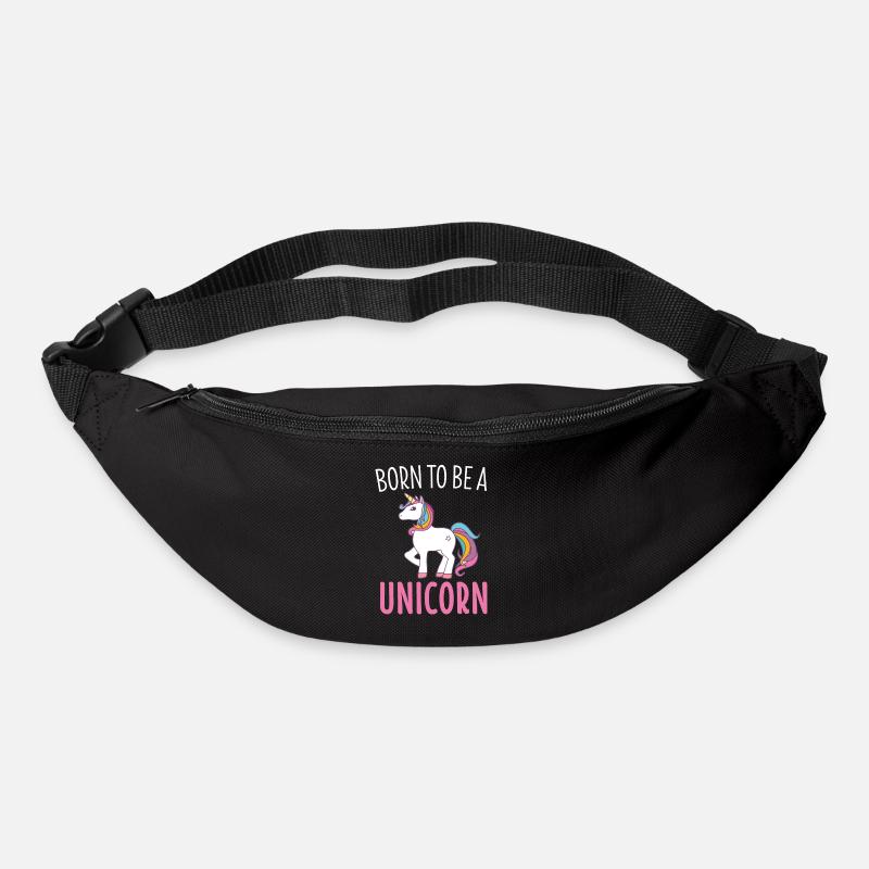 Einhorn Shirt Mädchen Pferde Magisch Geschenk - Gürteltasche - Schwarz