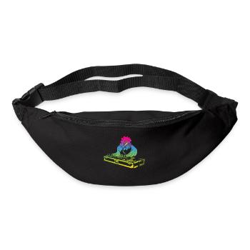 Producteur de musique vintage cool DJ Chicken - Sac banane - noir - Devant