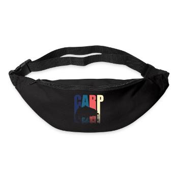 Retro Carp Carp Angler Fisherman - Bum bag - black - Front