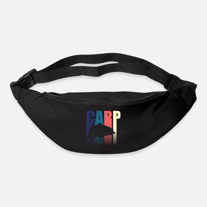 Pêcheur de pêcheur de carpe rétro - Sac banane - noir