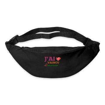 Anorexie Shirt • J´ai vaincu l´anorexie • Cadeau - Sac banane - noir - Devant