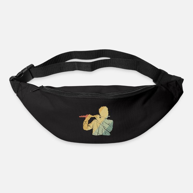 Flûte rétro - Sac banane - noir