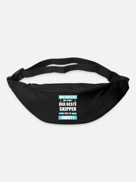 Skipper Anker Spruch - Gürteltasche - Schwarz