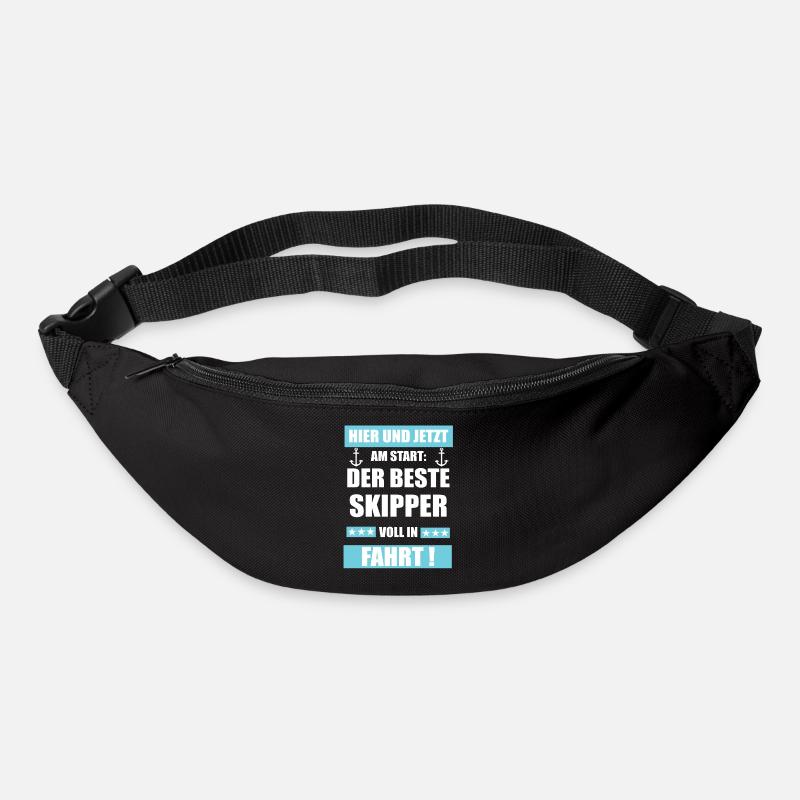Skipper Anker Spruch - Gürteltasche - Schwarz