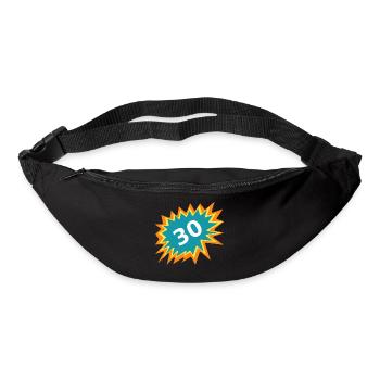30 Geburtstag, Burst Sticker - Gürteltasche - Schwarz - Vorne