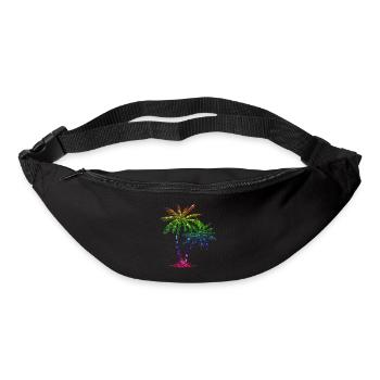 Palmier à paillettes - Sac banane - noir - Devant