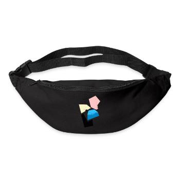 Abstrakte geometrische Formen & Shapes - Gürteltasche - Schwarz - Vorne