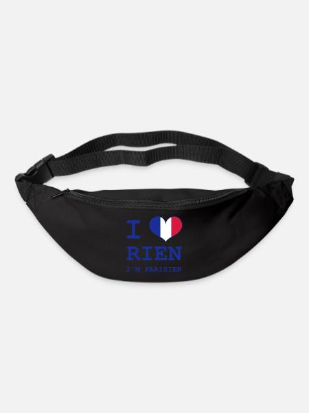I Love Rien I'm Parisien - Sac banane - noir