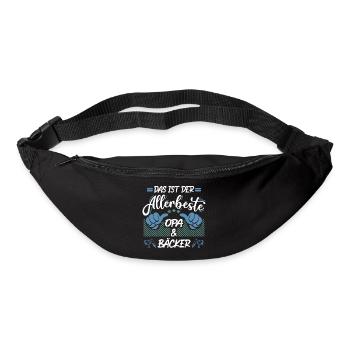 Bester Opa und Bäcker - Gürteltasche - Schwarz - Vorne
