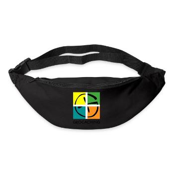 Cool logo design for geocachers for geocaching - Bum bag - black - Front