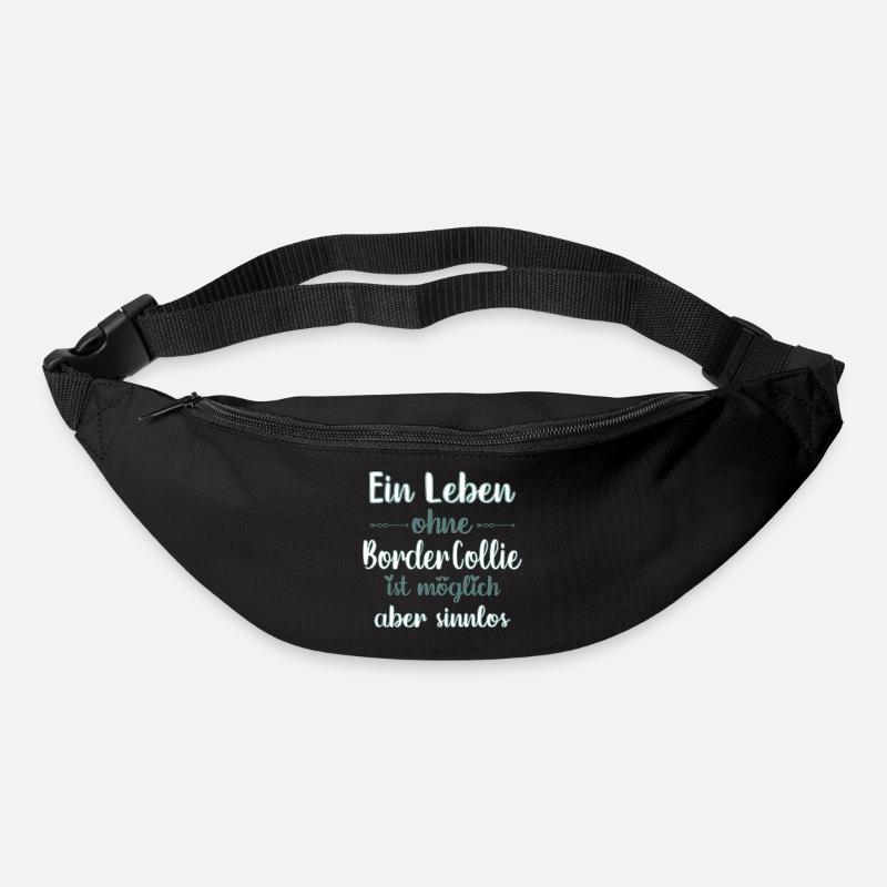 Border Collie - Gürteltasche - Schwarz