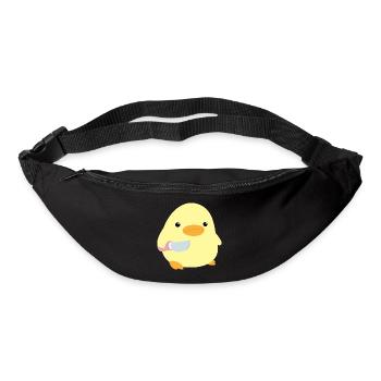 Duck with Knife Meme Chicks Chicken Goose Thanks To Memes - Bum bag - black - Front