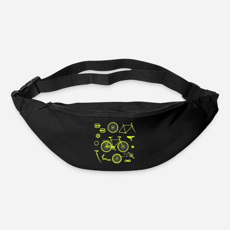 Illustration de pièces de vélo - Sac banane - noir