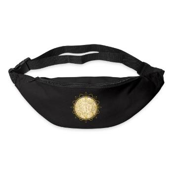 mandala bouddhisme spiritualité - Sac banane - noir - Devant