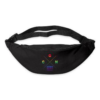 CGN Ehrenfeld Veedel Koordinaten Gay Pride CSD - Gürteltasche - Schwarz - Vorne
