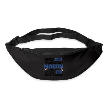 Maçon Ouvrier Bâtiment Métier Brique Cadeau Noël - Sac banane - noir - Devant
