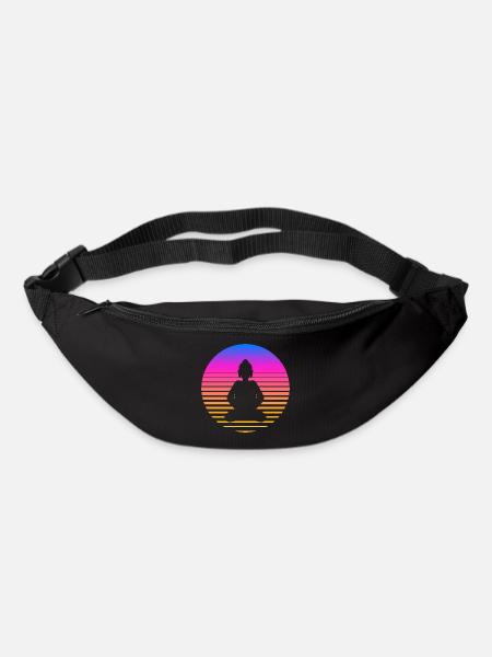 Buddha Retro Buddha Yoga Buddhismus - Gürteltasche - Schwarz