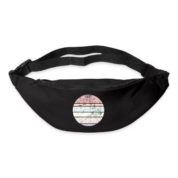 Background Pastel Circle - Bum bag - black - Front