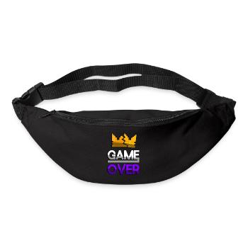 GAME OVER (Lila) + King Crown - Gaming - Gürteltasche - Schwarz - Vorne