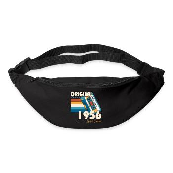 Septembre Né 1956 Cadeau du 66e anniversaire - Sac banane - noir - Devant