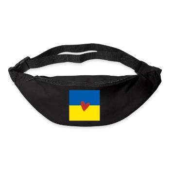 Herz Peace Symbol Welt Frieden Ukraine Russland - Gürteltasche - Schwarz - Vorne