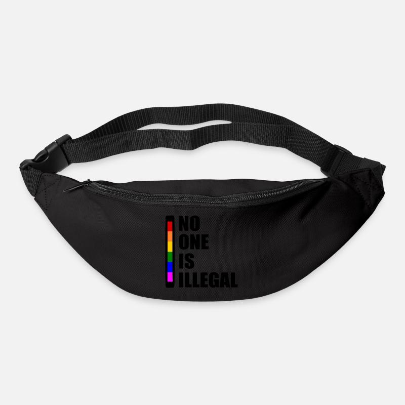 No one is illegal - Bum bag - black