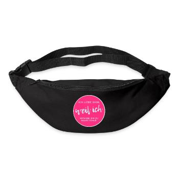 Ich fülle mich bei dir zu Hause - Liebesbotschaft - Gürteltasche - Schwarz - Vorne