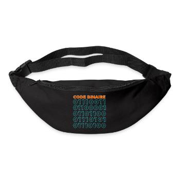 Code binaire - Sac banane - noir - Devant