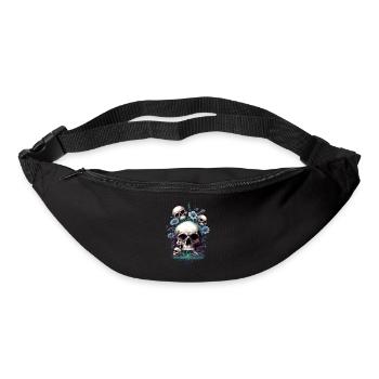 Skulls and Flowers Overgrown With Flowers - Bum bag - black - Front