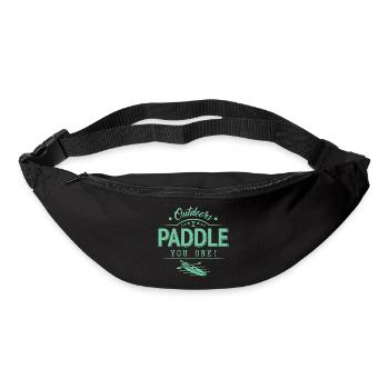 Draußen Paddele ich dir eins - Gürteltasche - Schwarz - Vorne