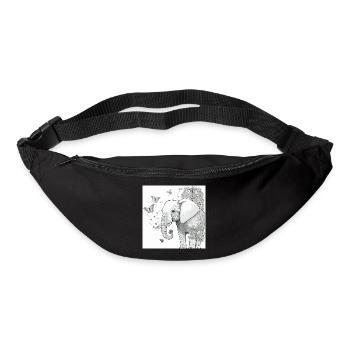 Jungle Lion Safari Nature Bio T-Shirt - Bum bag - black - Front