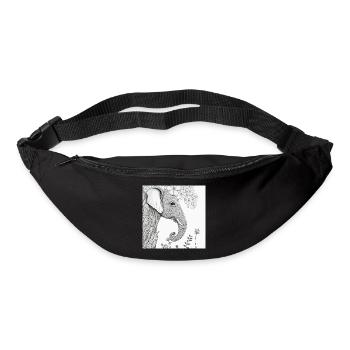 Jungle Lion Safari Nature Bio T-Shirt - Bum bag - black - Front