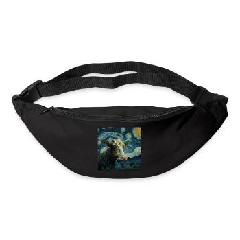 Cow Van Gogh Style Starry Sky Cool la nuit - Sac banane - noir - Devant